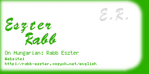 eszter rabb business card